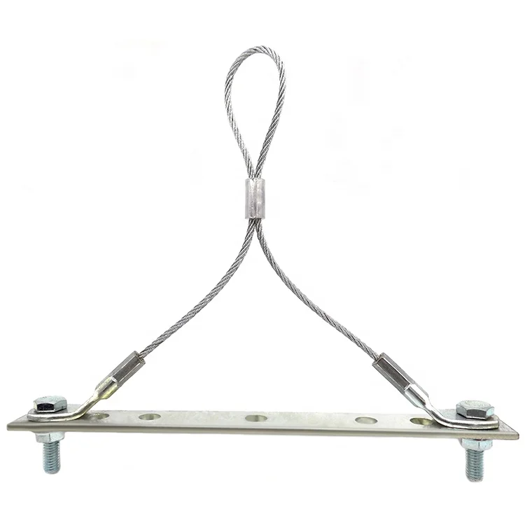 Heavy Duty Steel Wire Hanger Lighting Fixed Hanging Kits With Metal Clasp HYBRID SUSPENSION Cable Hanging Kit