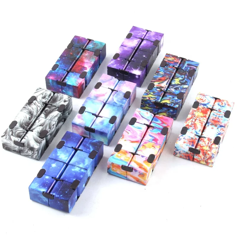 Fidget Toys Infinity Cube Fidget Blocks Mini Preschool Toys Fidget Cube Toy Relaxing Hand-Held for Stress and Anxiety Relief