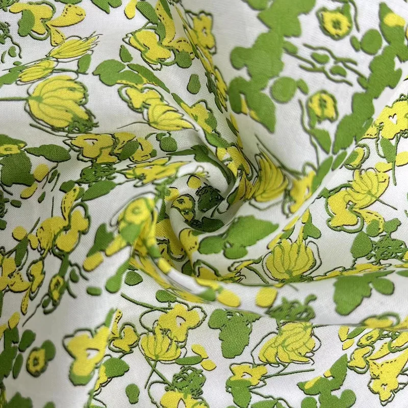 High Quality Breathable Liberty 100 Organic Cotton Fabric Digital Print Soft Fabric for Dess