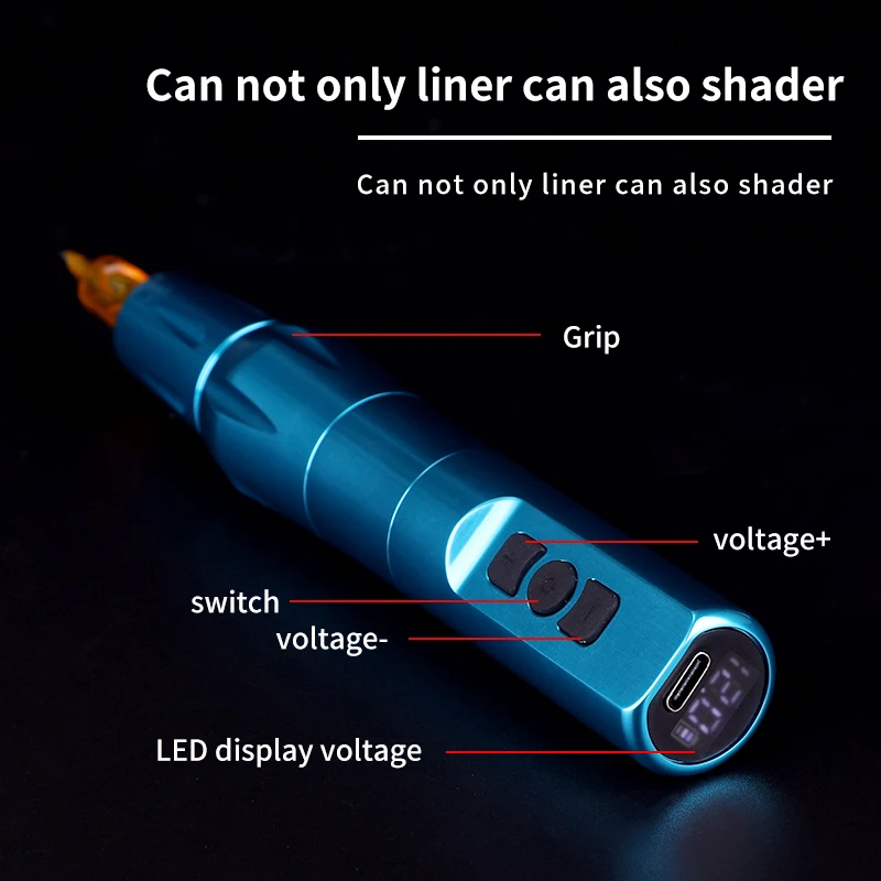 Y13 Wireless Tattoo Pen Battery Inside Magnetic Suction Stable Power for Tattoo & Permanent make up Machine Pen