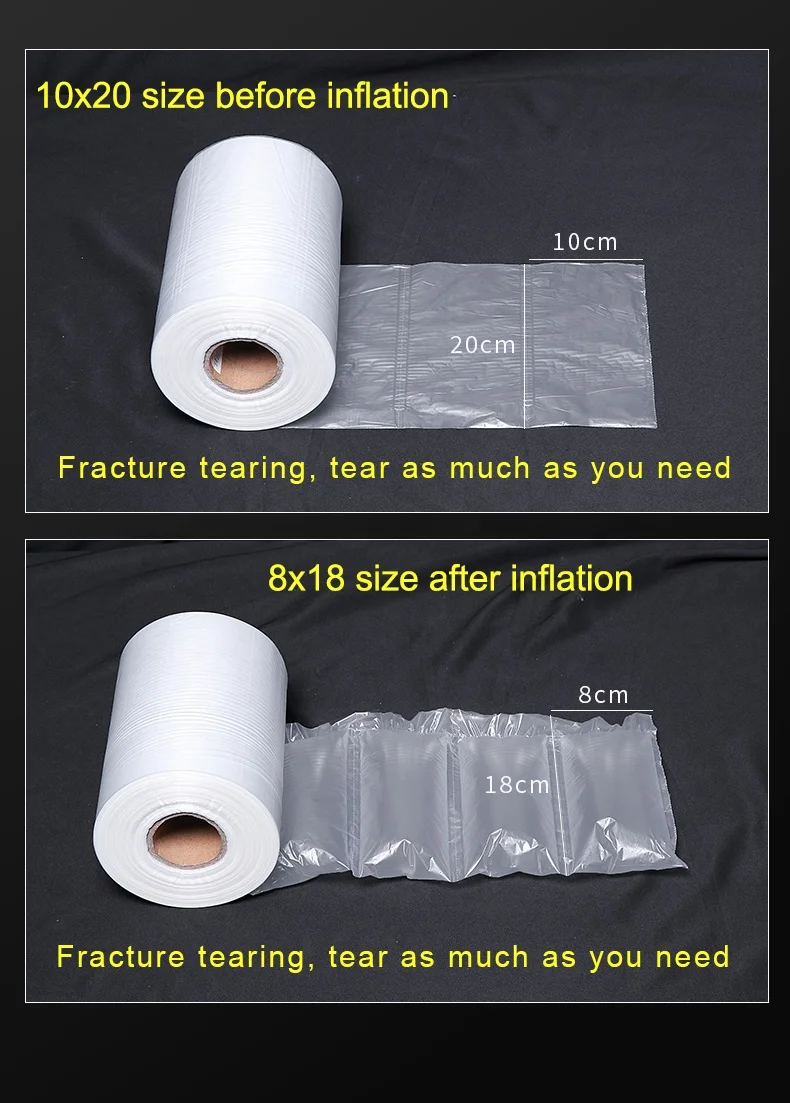 protective & cushioning material packing insert void filling inflatable air bag for packaging boxes