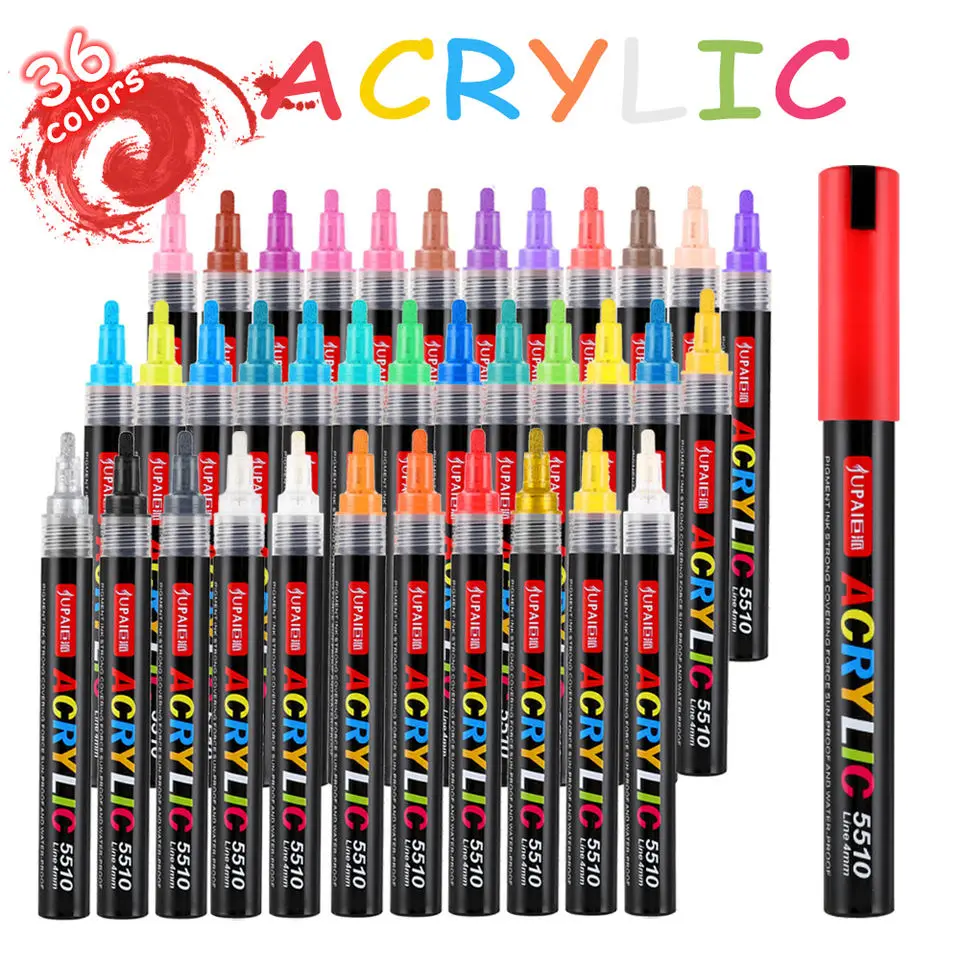 Custom Garment stone skin painting marker pen Best drawing watercolor acrylic pen marker 24 set for acrylic writing board