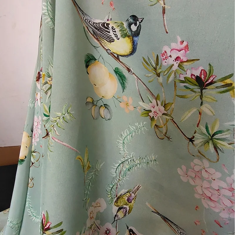 Wholesale factory 100% mulberry silk 14mm crepe de chine 140cm width custom printing fabric for fashion dress,shirts,Qipao