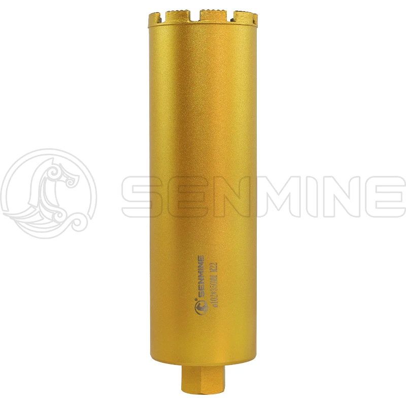 Laser Welded Diamond Core Drill Bit with Arix Segments for Granite Marble Solid Block Stone Reinforced Concrete Wet Drilling