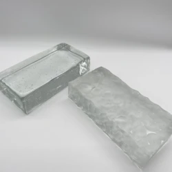 Factory Direct Clear Home Decoration Transparent Super White Crystal Rectangle Soild Tempered Toughened Glass Brick