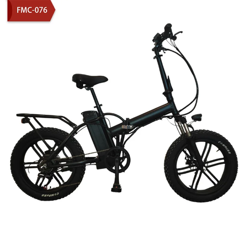 OEM 500W 48V 200H Hub Motor Fat Tire LCD Display Electric Folding Bike Electric bike long range with Lithium Battery