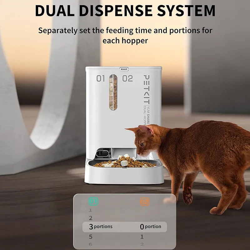 PETKIT YumShare двойной бункер с камерой Новый Умный питатель для домашних животных автоматический дозатор питания собак и кошек