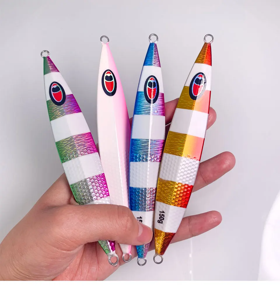 J11 Offshore Fish Light Sea Fake Tuna Luminous Fast Fall Metal Jig Lure Artificial Hard Bait Saltwater Fish Jig Lure Fish Lure