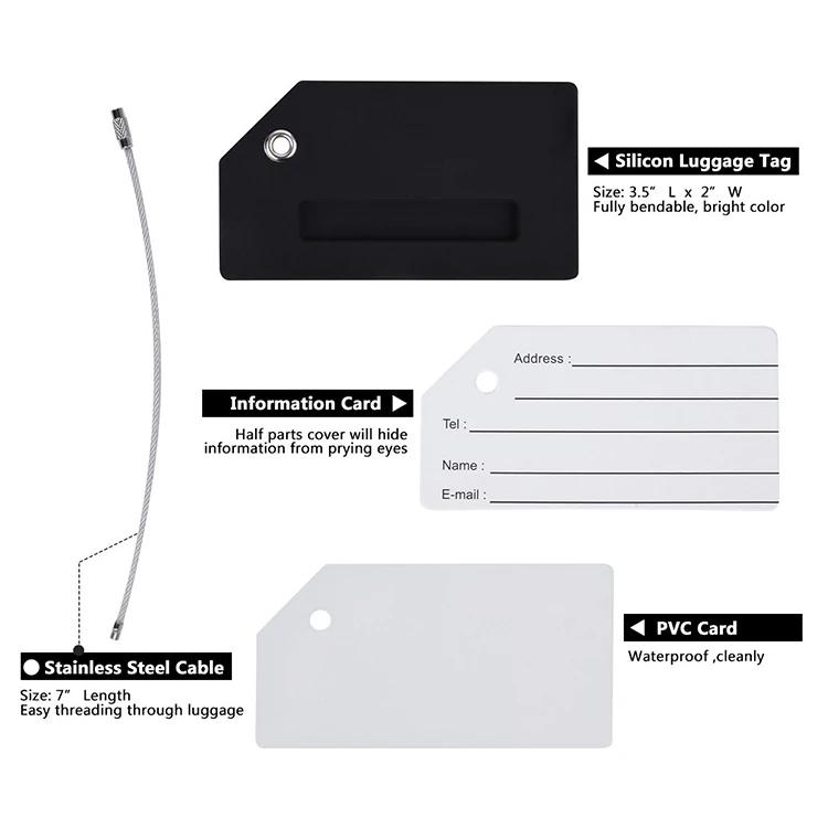 Low price portable personalized luggage tag bag for travel accessories