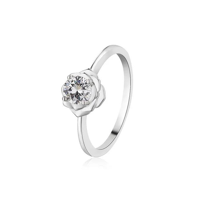 sterling silver big stone ring micro pave jewel
