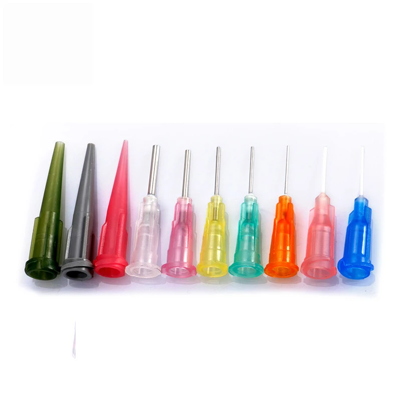 Пластиковая игла для защиты клея, плоская тупая насадка, пластиковый промышленный шприц, полипропиленовая насадка