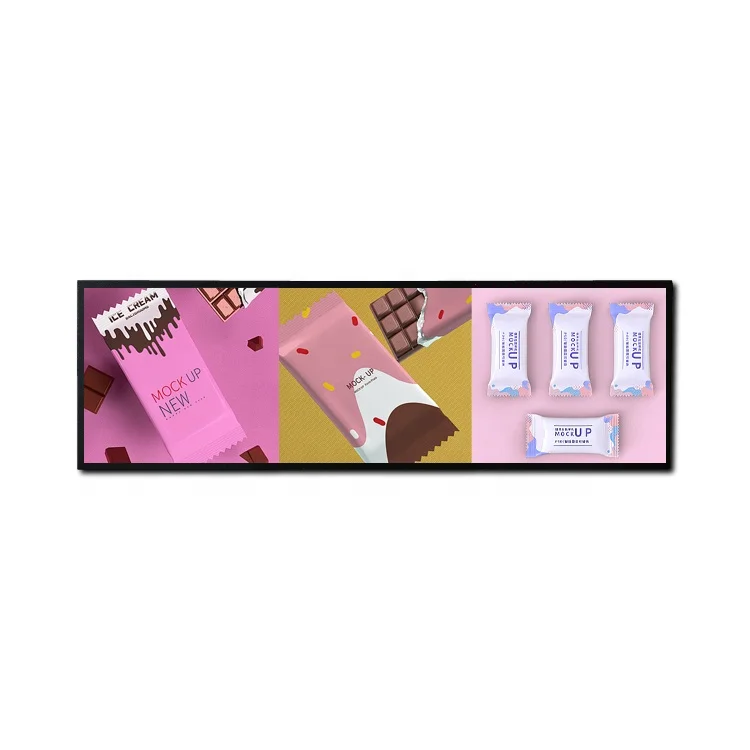 28.6Inch Stretched Display Bar Type Lcd Wide Digital Signage Ultra-Wided Shelf Screen Lcd Advertising Display For Bus