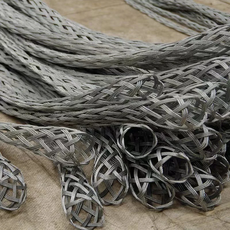 Power cable wire mesh sleeve, optical cable traction and towing wire, steel wire snake skin mesh sleeve