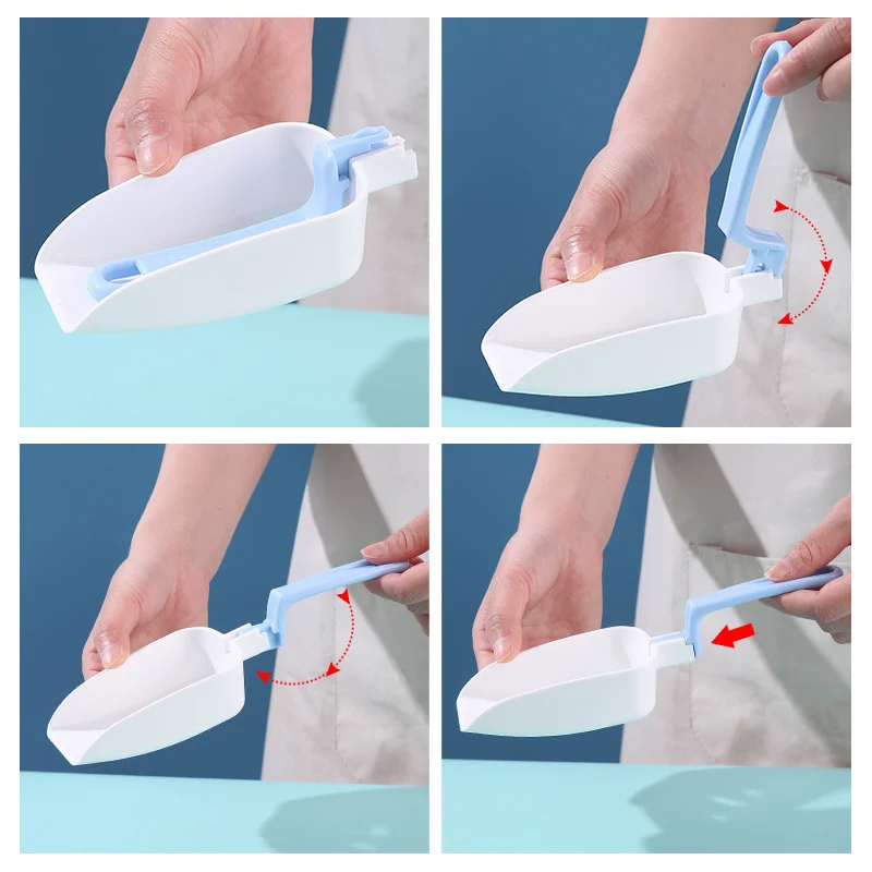 Foldable refrigerator ice shovel Plastic Multifunctional Sweet Candy Ice Scraper Buffet Bar Food Measuring Scoop Shovel