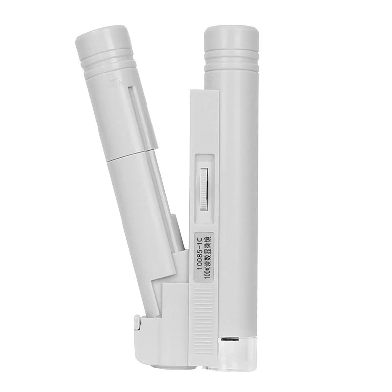 Wholesale Double Barrel 100x HD Optical Acrylic Lens LED Lighting Microscope With Scale