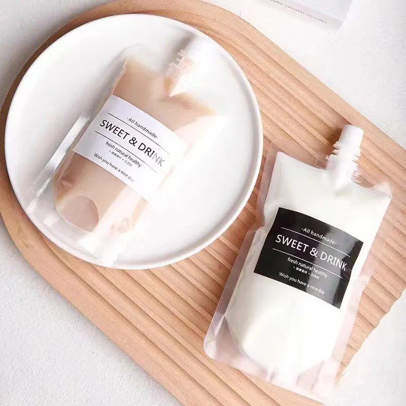 750ml 1000ml Mylar Doypack Plastic Nylon Packaging Material Dish Washing Liquid Soap Spout Pouch PE Security Juice Bag Beverage