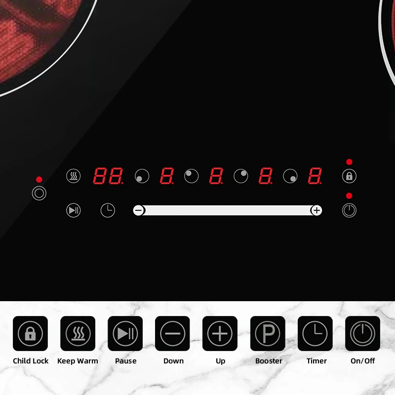 Modern Design Electric 4 Burner Built In Infrared Cooker Hob House Hotel Ceramic Cooker