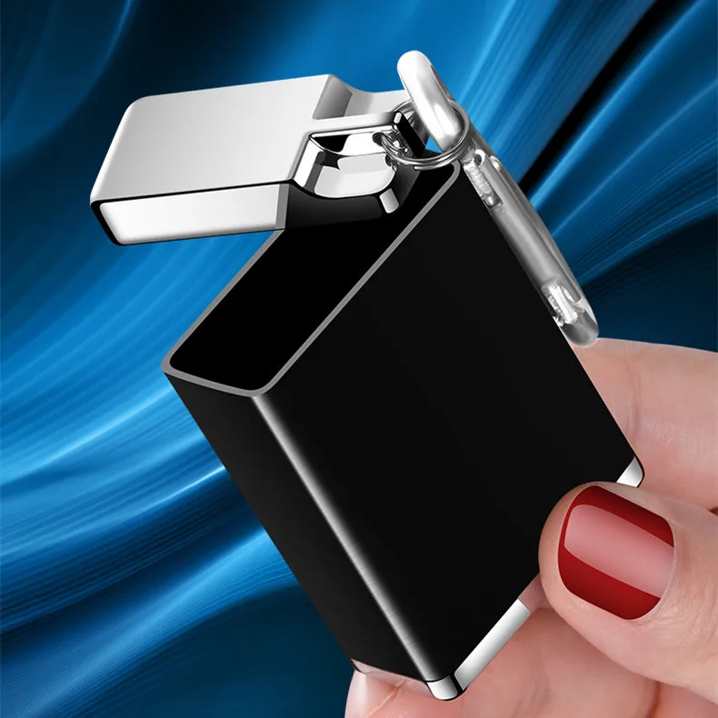 High Quality Custom Logo Portable Metal Keychain Ashtray Eco-friendly Small Pocket Car Ashtray with Lid