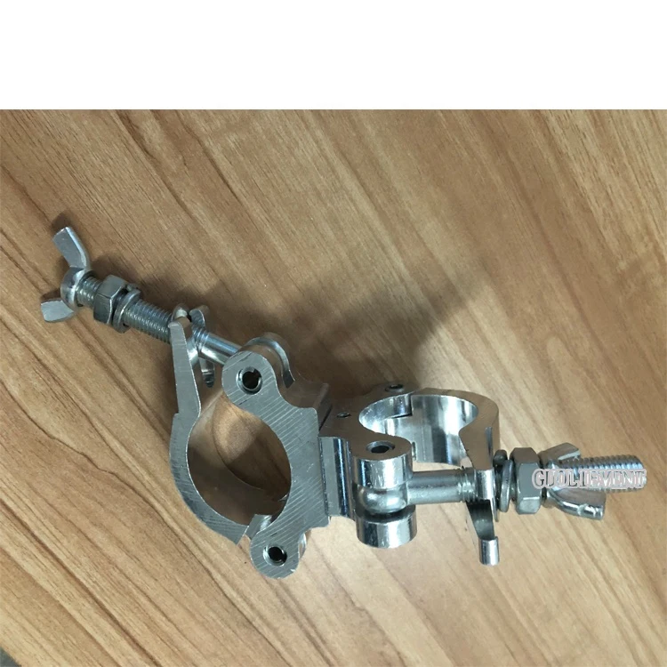 
Truss Hook Aluminum Clamp LED Light Load 500kg Double O Clamp 360 Degree Rotate 90 Degree Fix 