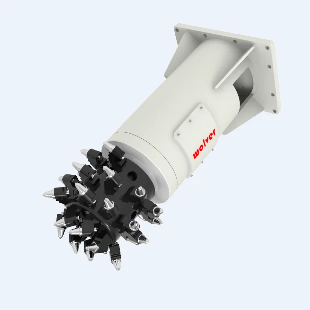 Excavator Crusher Ditches Excavation Longitudinal Hydraulic Vertical Drum Cutter