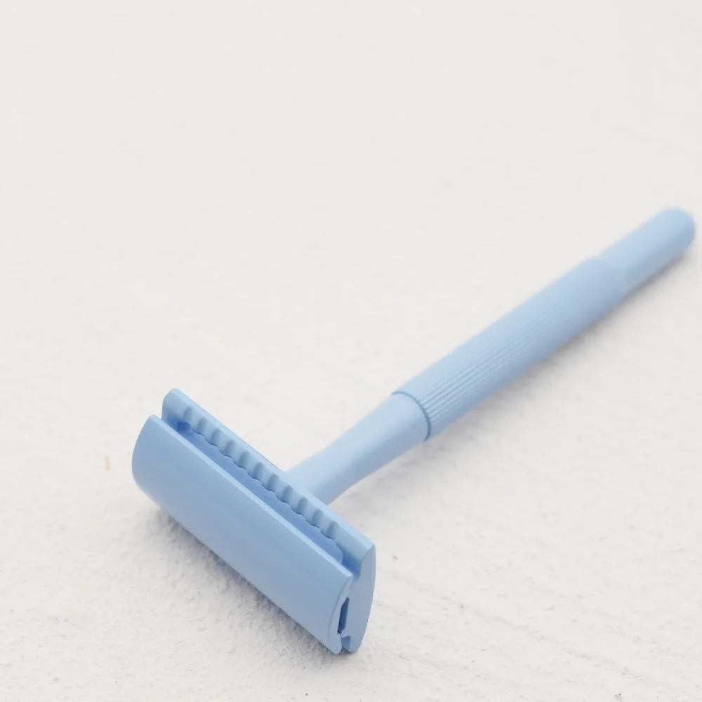 Custom colors brass handle safety metal double edge razor classic brass double edge metal shaving safety razor