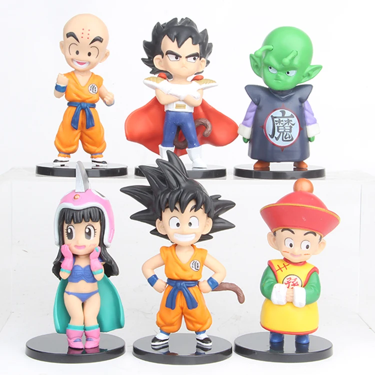 Hot anime characters 10cm Dragon balls gonku model toy 7 stars resin set cake topper