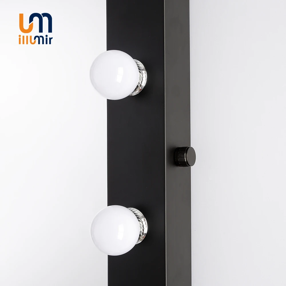 ILLUMIR Hair Salon Styling Mirror Barber Shop Saloon Mirrors With Led Light For Station Furniture