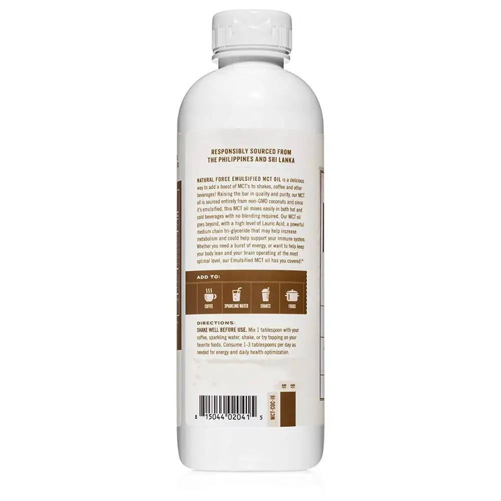  Лидер продаж 100% органический производитель фракционный кокосовый носитель OEM MCT масло