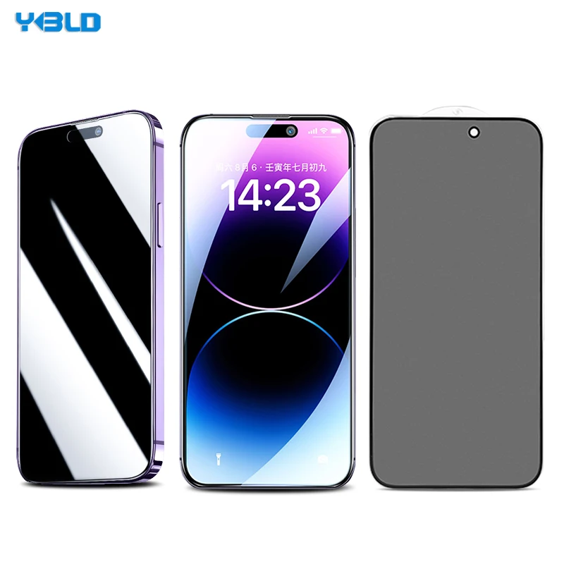 1500 Pieces In A Box Hot High Quality 9H Anti Spy Privacy Tempered Glass Screen Protector Film For iPhone 14 Pro Max Plus