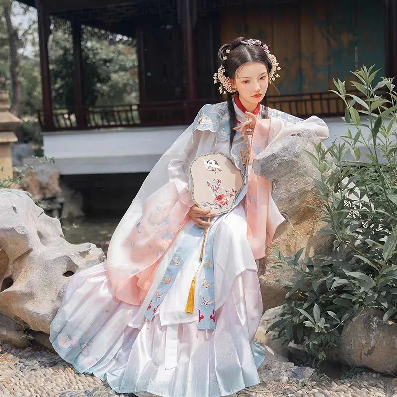 Оригинальный дизайн Национальный старинный костюм вышитый ханьфу традиционное платье Женская традиционная одежда