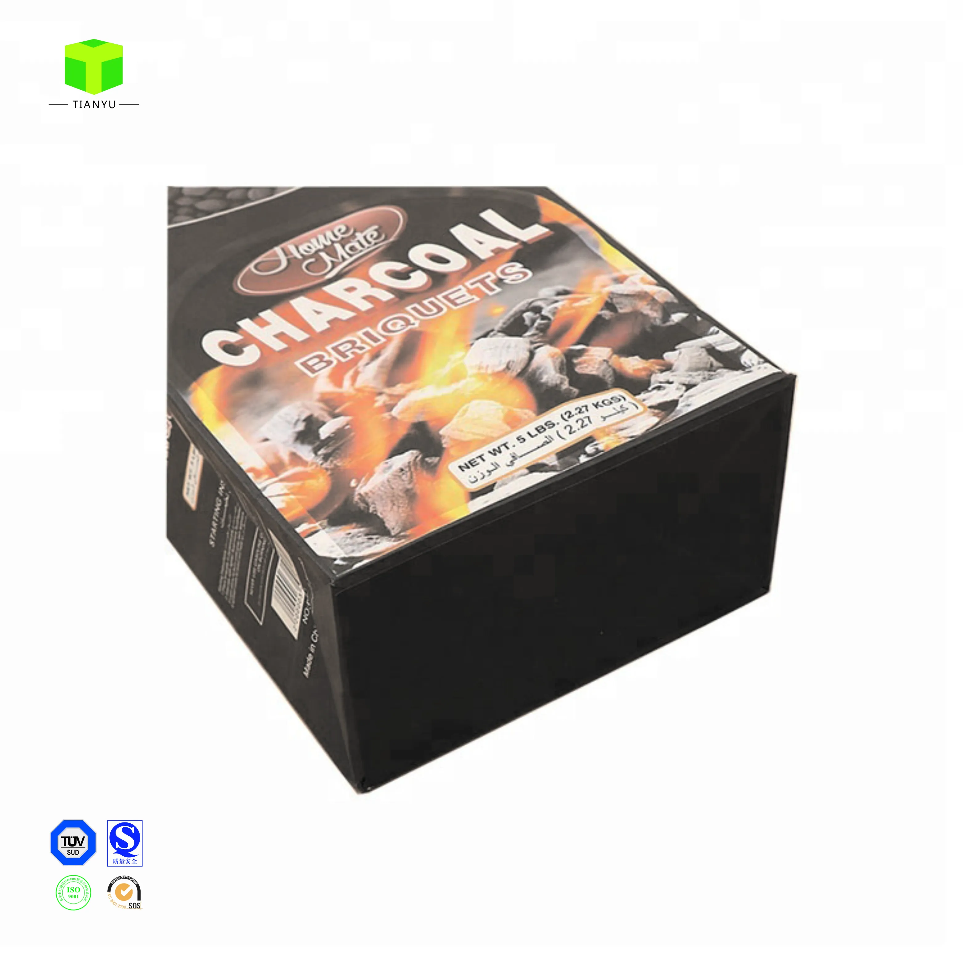 4lbs 11lbs Kraft Paper Charcoal Bag Manufacturer for Hardwood Lump Coal Briquet Shisha Packaging Bag