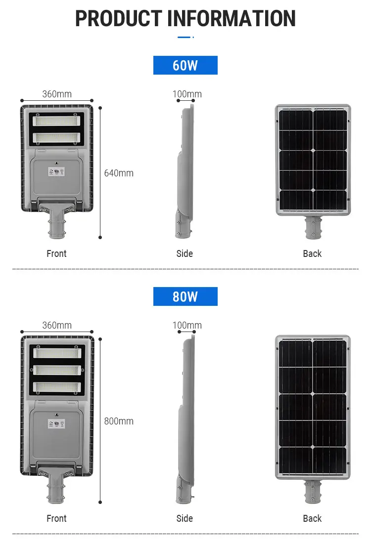 Anern high configuration integrated 80w all in one solar street light with camera