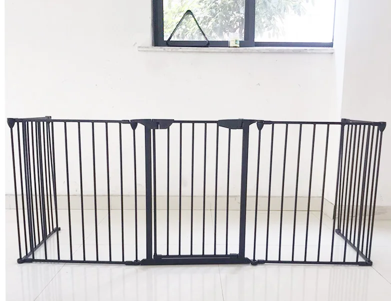 5 panel metal portable indoor pet dog fence  fireplace safety fence baby barrier