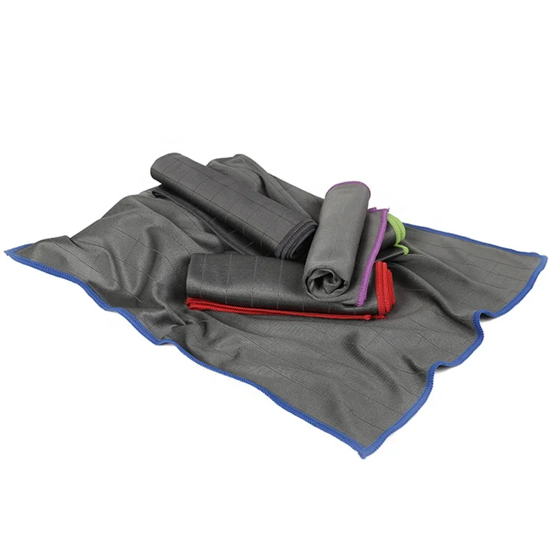 
Personalized Colorful Stitched Clean Microfiber Carbon Fiber Towel 