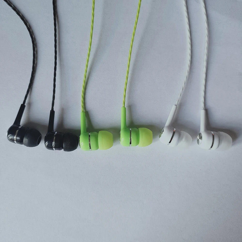 New In-ear Wired Headphone OEM Headset With Mic 3.5mm  Dual Drive Stereo Earphone Wired