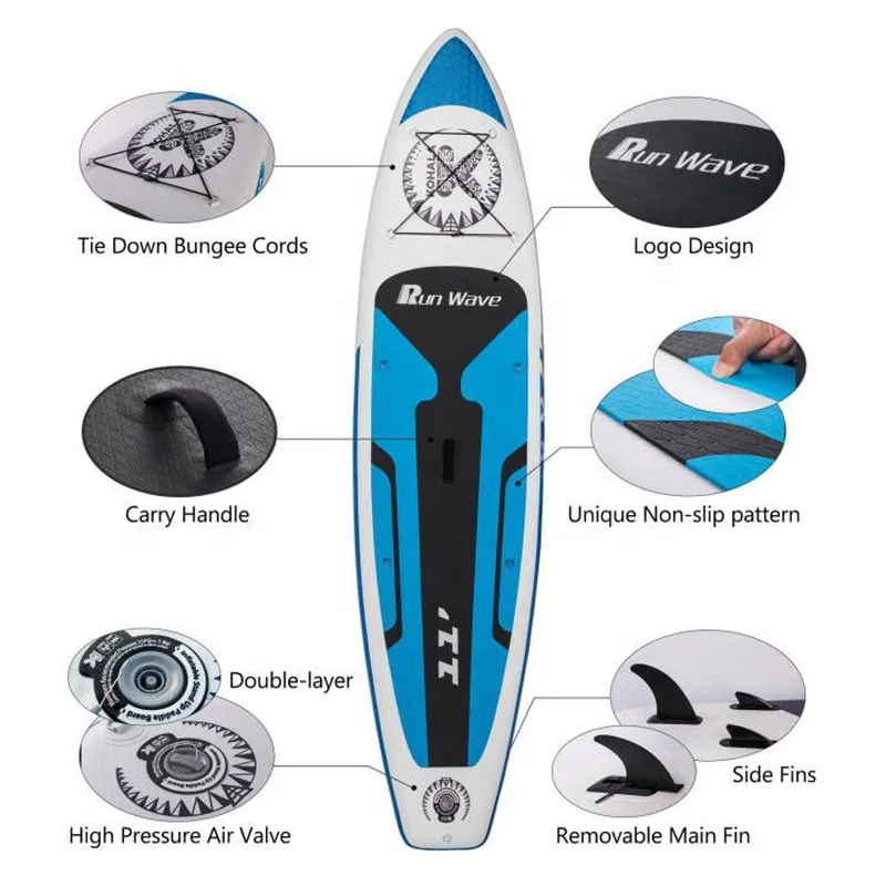 Factory Supply OEM Wholesale Water Inflatable SUP StandUp Padleboard sub board isup surfboard