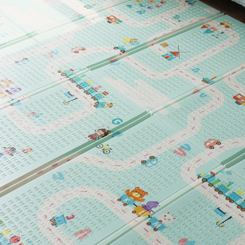 Детский игровой коврик city road design, детский игровой коврик xpe, складной коврик