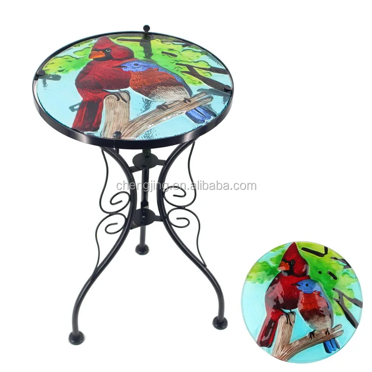 
European luxury golden metal rotating design round coffee table for home furniture Garden coffee table 