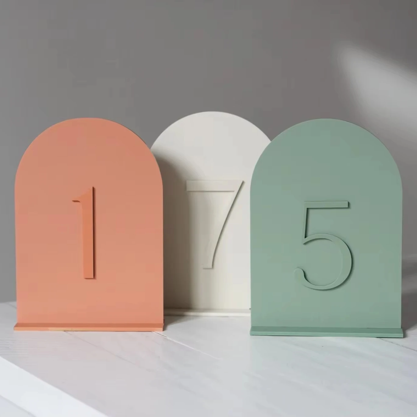 Acrylic Wedding Table Numbers Monochrome Wedding Event Decor Table Setting Modern Wedding Sign Sage Green  Acrylic Table Number