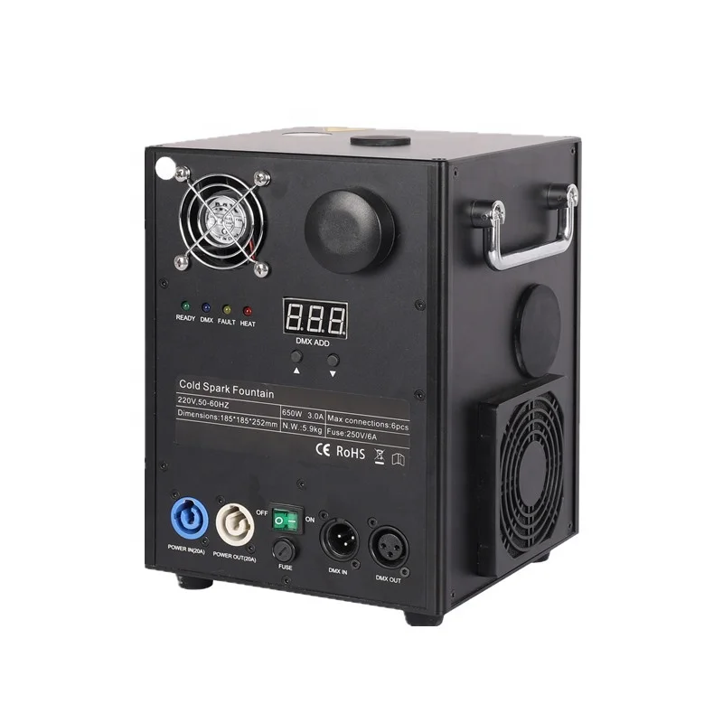 DMX512 Remote Control Stage Effect Cold Spark Fountain Machine for Wedding Party
