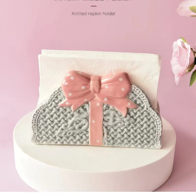 Creative Relief Napkin Rack For Kitchen Table Vertical Storage Rack Coffee Shop Ceramic Tissue Holder