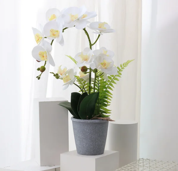 Hanging Plant Wedding Decoration Stage Resin And Cut Artificial Latex Orchidee Real Touch Feels Rubber Butterfly Orchid Flower