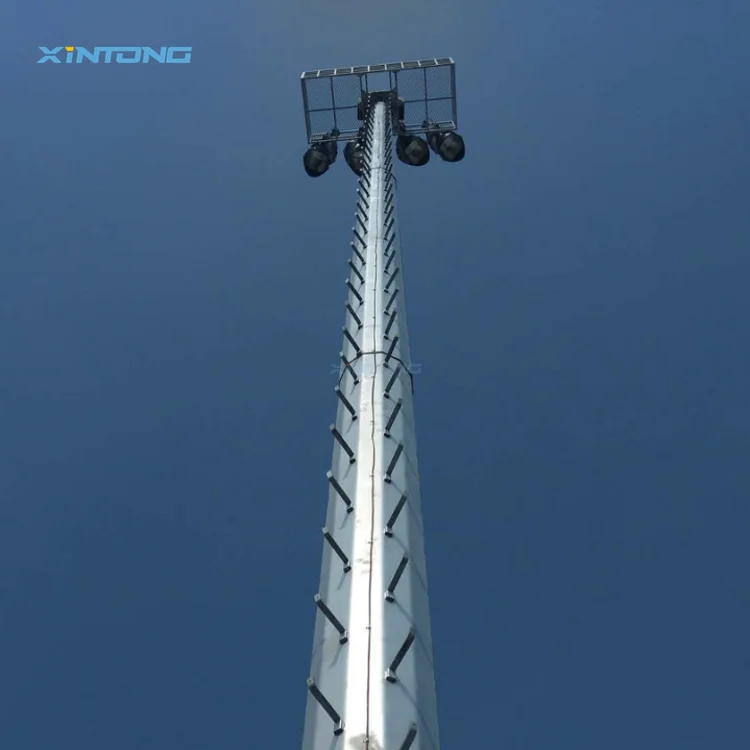 XINTONG High Mast Pole Golf 40 Meter High Mast Pole Stadium High Mast Lighting Pole
