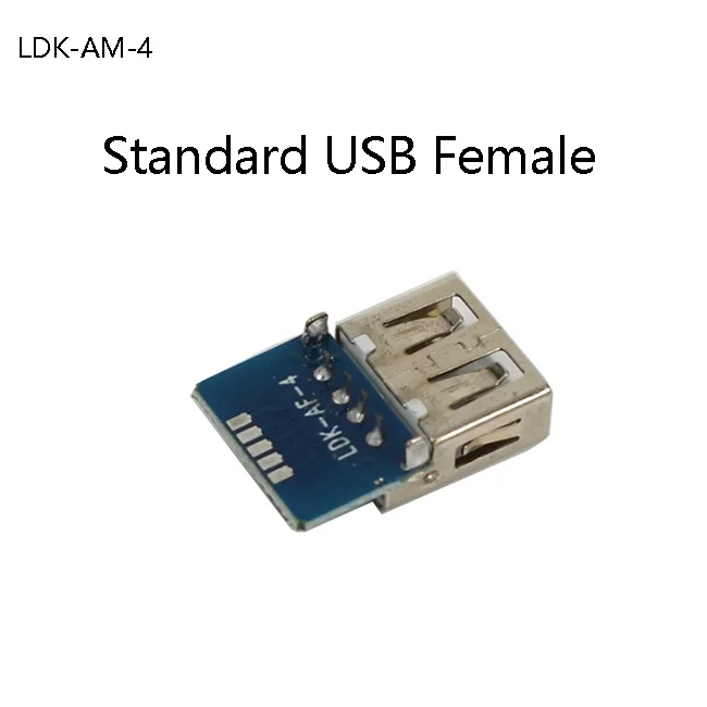 USB 2.0 16Pin A Type Male Plug SMT Female USB Connector sunk plated dip usb pcb socket for Data Transmission Charging