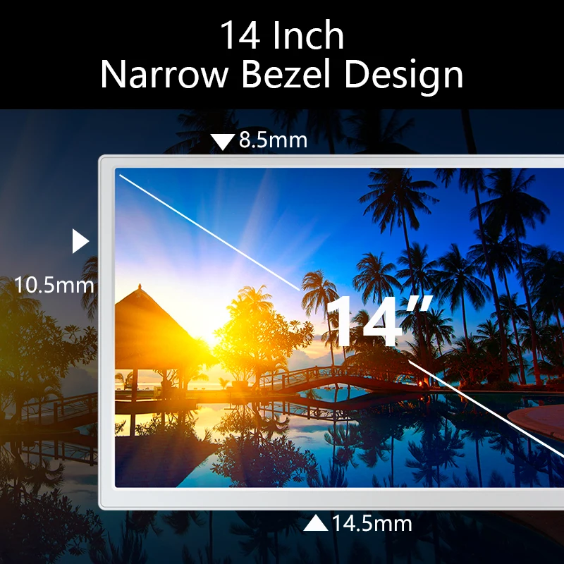 Hot Sale Three Screens Display Triple 14 Inch 800x 480 Broadcast SDI Monitor with Metal Frame