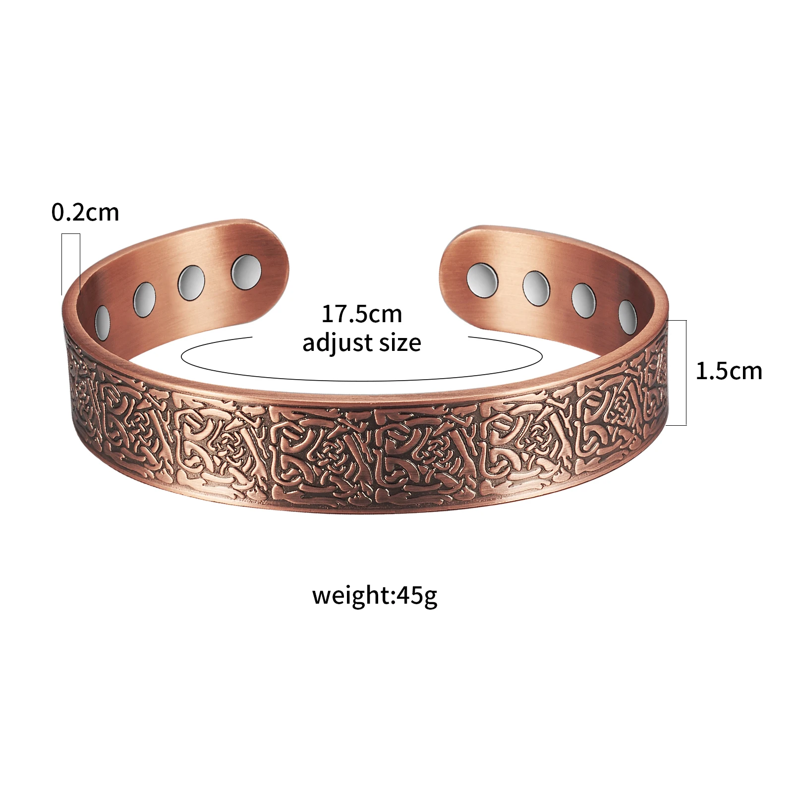 Energinox Wholesale Hand Cuff Bangle Magnetic Bracelet For Men