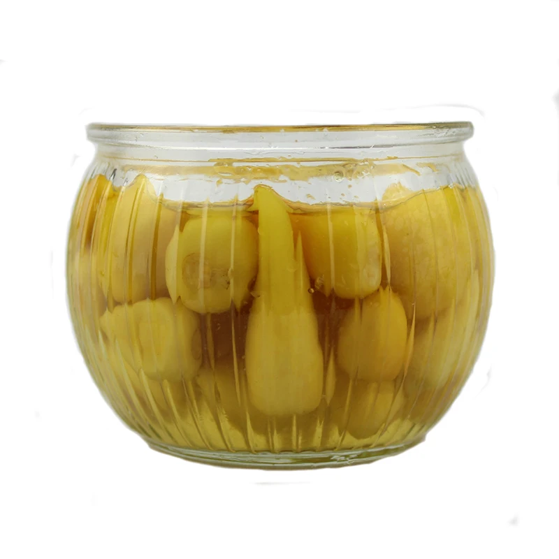 Clear Glass Storage Jar with Cork Ball Food Grade 350ml 380ml Frosco Vidrio Hexagon Polygon Glass Jar