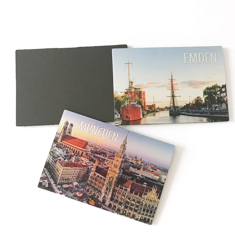 Customized Aluminum Foil Creative Souvenir Fridge Magnet Embossed Refrigerator Sticker