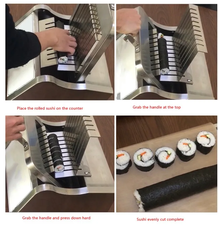 High quality manual sushi roll rice sheet cutter machine/sushi roll cutter slicing machine