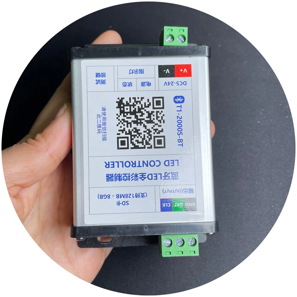 SPI T1-2000S-BT адресация программирования SD карты DC5V DC12V DC24V magic RGB пиксель светодиодный контроллер для 1903 2811